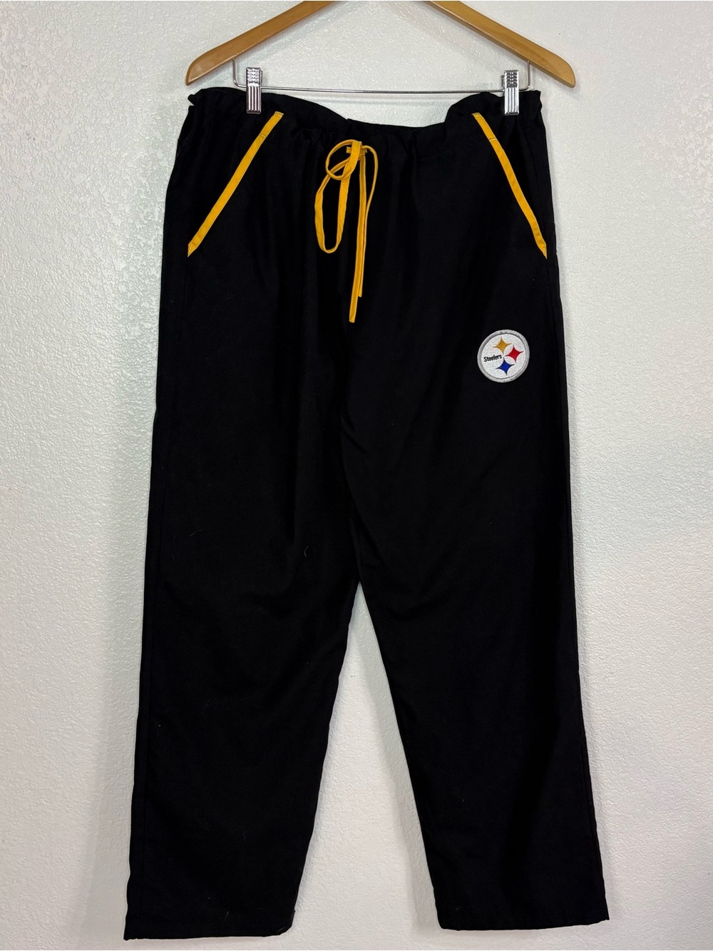 NFL Black Scrub Pants with Yellow Trim
